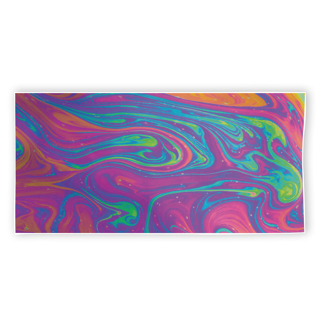 Psychedelic Liquid Print Beach Towel