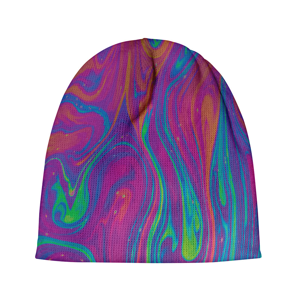 Psychedelic Liquid Print Beanie