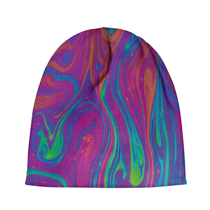 Psychedelic Liquid Print Beanie