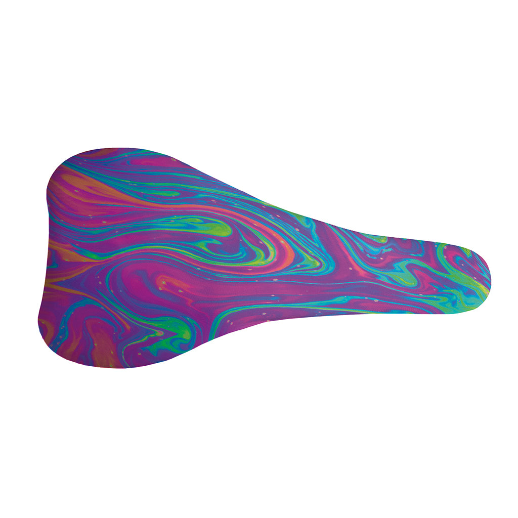 Psychedelic Liquid Print Bicycle Seat Cover