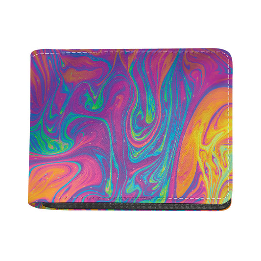 Psychedelic Liquid Print Bifold Wallet