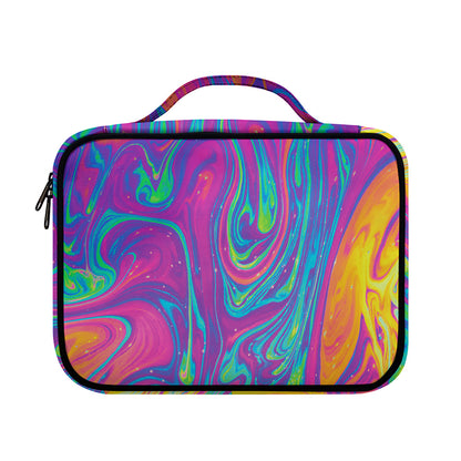 Psychedelic Liquid Print Briefcase Bible Bag