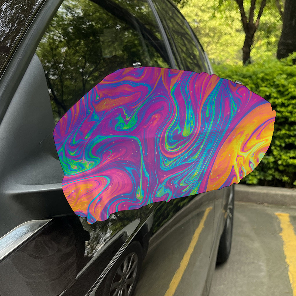 Psychedelic Liquid Print Car Side Mirror Covers