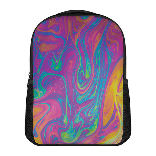 Psychedelic Liquid Print Casual Backpack