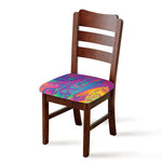 Psychedelic Liquid Print Chair Cushion Cover