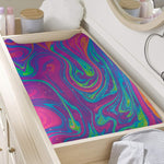 Psychedelic Liquid Print Changing Pad Cover