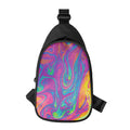 Psychedelic Liquid Print Sling Bag