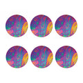 Psychedelic Liquid Print Coaster Set