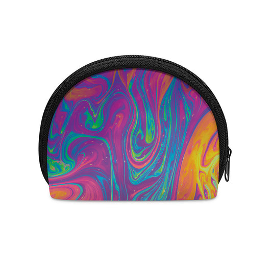 Psychedelic Liquid Print Coin Purse