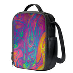 Psychedelic Liquid Print Crossbody Lunch Bag