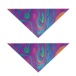 Psychedelic Liquid Print Dog Bandana