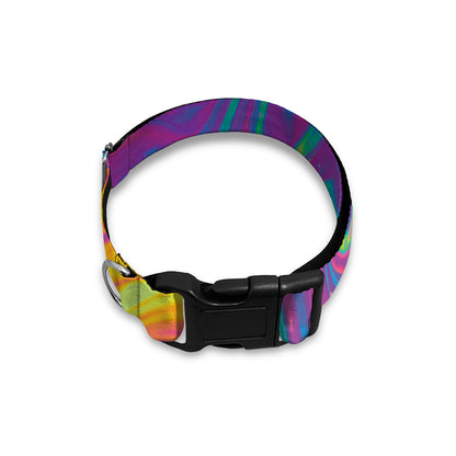 Psychedelic Liquid Print Dog Collar
