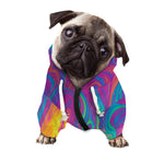 Psychedelic Liquid Print Dog Zip Up Hoodie