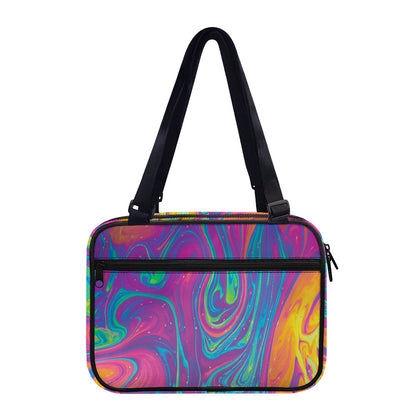 Psychedelic Liquid Print Double Strap Bible Bag