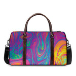 Psychedelic Liquid Print Duffle Bag