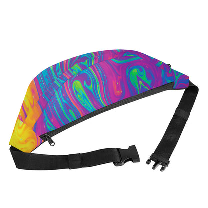 Psychedelic Liquid Print Fanny Pack