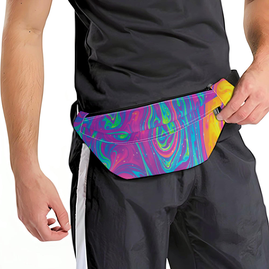 Psychedelic Liquid Print Fanny Pack