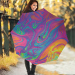 Psychedelic Liquid Print Foldable Umbrella