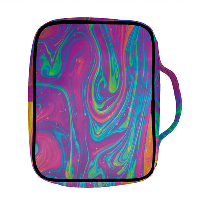 Psychedelic Liquid Print Front Pocket Bible Bag