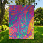 Psychedelic Liquid Print Garden Flag
