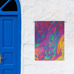 Psychedelic Liquid Print Garden Flag