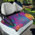 Psychedelic Liquid Print Golf Cart Seat Cover