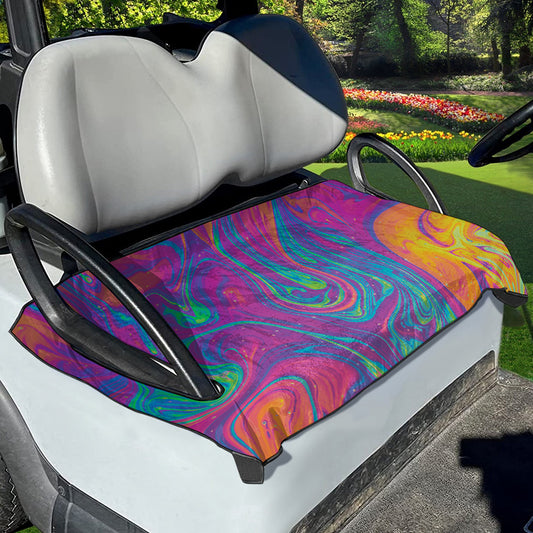 Psychedelic Liquid Print Golf Cart Seat Cover