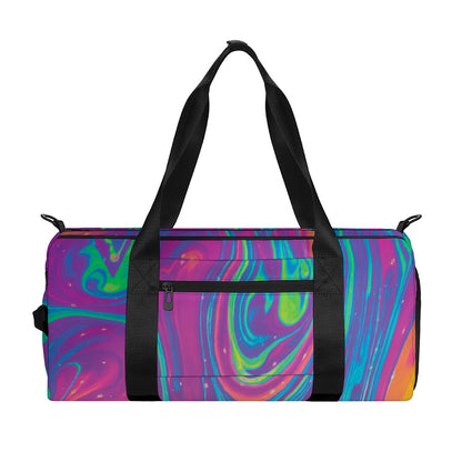 Psychedelic Liquid Print Gym Bag