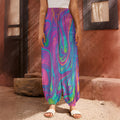Psychedelic Liquid Print Harem Pants