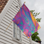 Psychedelic Liquid Print House Flag