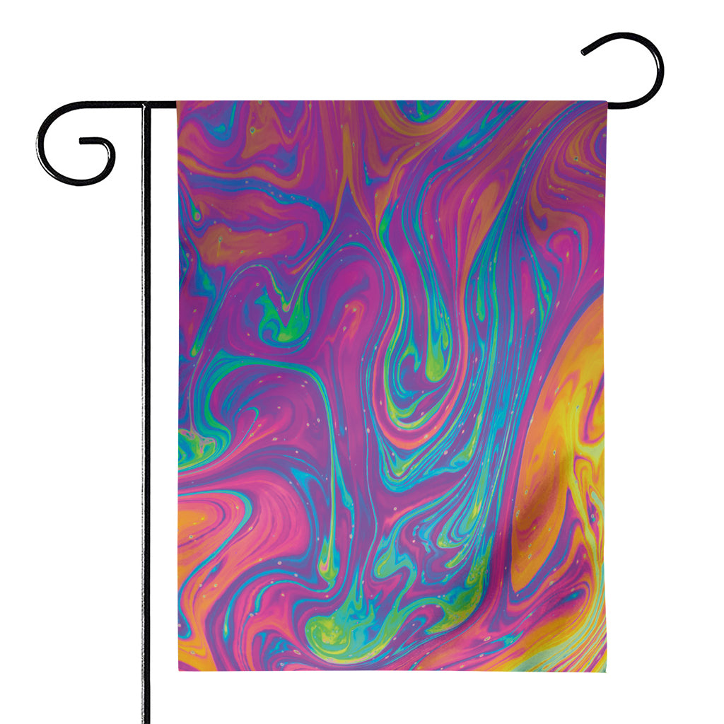 Psychedelic Liquid Print House Flag