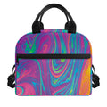 Psychedelic Liquid Print Insulated Lunch Bag