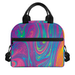 Psychedelic Liquid Print Insulated Lunch Bag