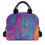 Psychedelic Liquid Print Insulated Lunch Bag