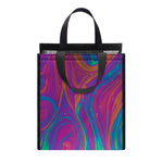 Psychedelic Liquid Print Insulated Lunch Tote