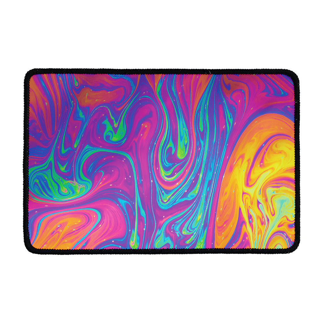 Psychedelic Liquid Print Kitchen Mat