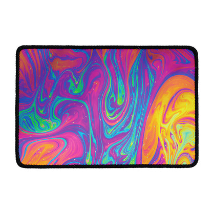 Psychedelic Liquid Print Kitchen Mat