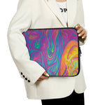 Psychedelic Liquid Print Laptop Sleeve