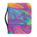 Psychedelic Liquid Print Leather Bible Cover