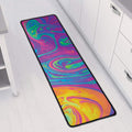 Psychedelic Liquid Print Long Kitchen Mat