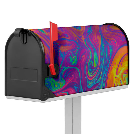 Psychedelic Liquid Print Mailbox Cover