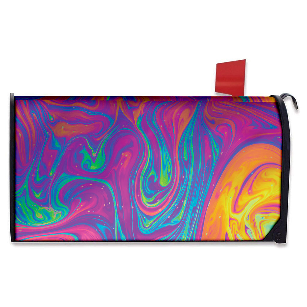 Psychedelic Liquid Print Mailbox Cover