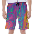 Psychedelic Liquid Print Men's Beach Shorts