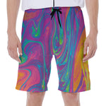 Psychedelic Liquid Print Men's Beach Shorts