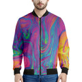 Psychedelic Liquid Print Men's Bomber Jacket