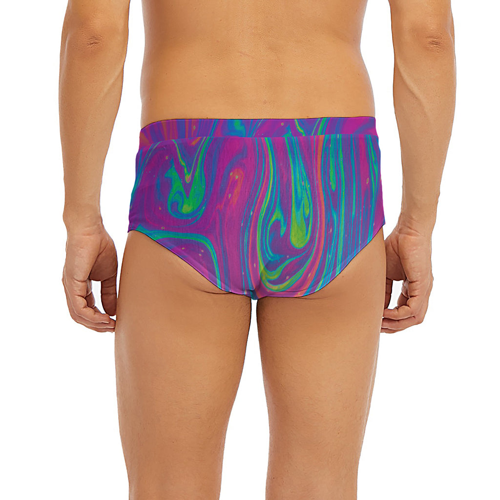 Psychedelic Liquid Print Men's Briefs
