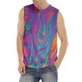 Psychedelic Liquid Print Men's Fitness Tank Top