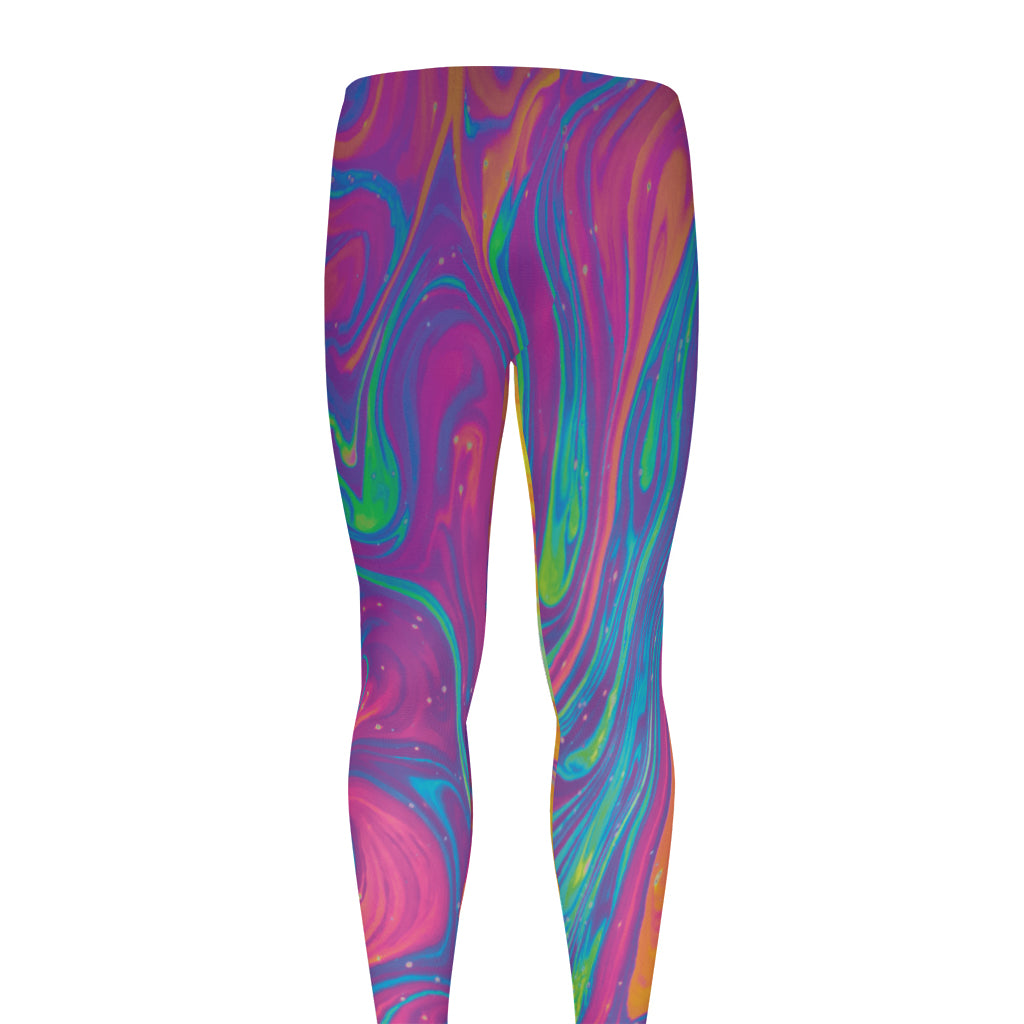 Psychedelic Liquid Print Men's leggings