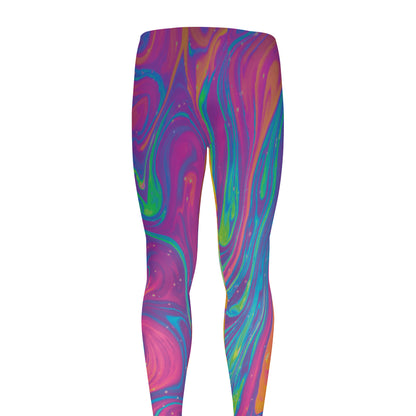 Psychedelic Liquid Print Men's leggings