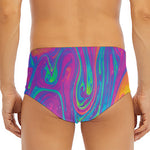 Psychedelic Liquid Print Men's Triangle Swim Briefs